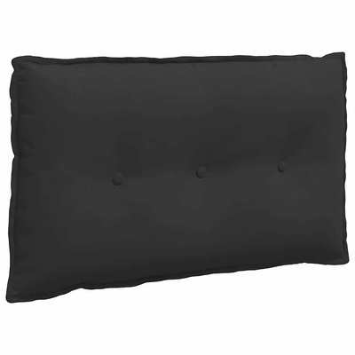 Poduszka na plecy Czarny 80 x 50 cm Tkanina mikrofibrowa