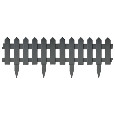 Obrzeża trawnikowe, 25 szt., antracytowe, 10 m, PP