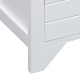vidaXL Szafka pod TV, biała,108x30x40 cm, drewno paulownia