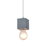 Cubick lampa wisząca biały 1x20W E27 szary