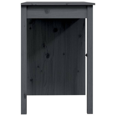 vidaXL Biurko, szare, 100x50x75 cm, lite drewno sosnowe