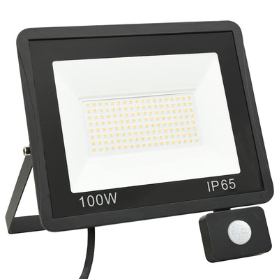 Reflektor LED z czujnikiem, 100 W, zimne białe światło