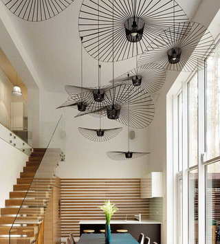 Lampa wisząca styl WERTIGO NORDIC E27 125cm czarna ADANI AD130