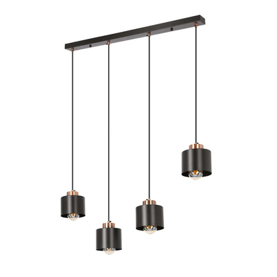 Lampa wisząca Olena czarna 4-punktowa metalowa nad stół do jadalni