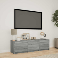 Szafka RTV z LED 140x34x40 cm Szary Sonoma Drewno inżynieryjne
