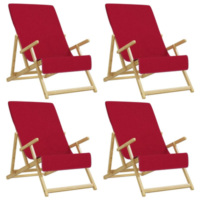 Ręczniki plażowe, 4 szt., bordowe, 60x135 cm, tkanina, 400 g/m?