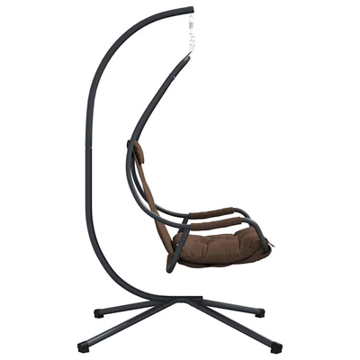 Wiszące krzesło jajo kawowy 94 x 107 x 196,5 cm Stal