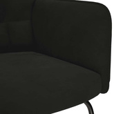bujany, czarny, tapicerowany aksamitem Fotel
