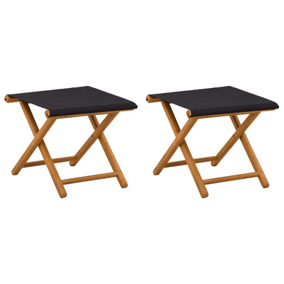 Fotel ogrodowy 2 pcs Lite Drewno Eukaliptusowe Czarny