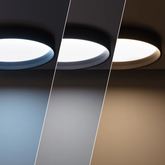 Plafon LED 16W Okrągły Czarny 3 Barwy Śweicenia CCT do Wyboru 35cm Abruzzo Nero