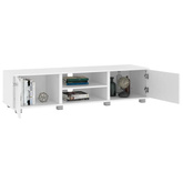 vidaXL Szafka pod TV, biała, 140x40x35 cm materiał drewnopochodny