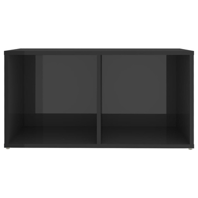 vidaXL Szafka pod TV, wysoki połysk, szara, 72x35x36,5 cm