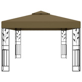Altana z podwójnym dachem, 3x4 m, taupe, 180 g/m?