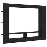 vidaXL Szafka pod TV, czarna, 152x22x113 cm, materiał drewnopochodny
