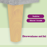 Szafka, szarość betonu, 34,5x34x90 cm, materiał drewnopochodny