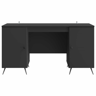 Biurko Czarny 142,5 x 50 x 75 cm Drewno inżynieryjne