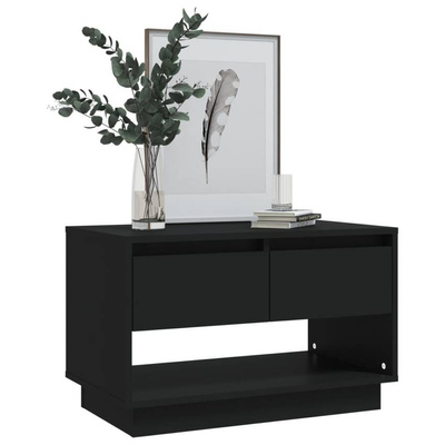 vidaXL Szafka pod TV, czarna, 70x41x44 cm, materiał drewnopochodny