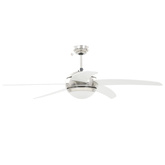 vidaXL Wentylator sufitowy z lampą, 128 cm, biały