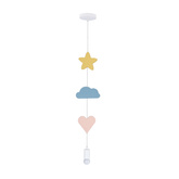 heart cs lampa wisząca 1x20w E27 iq kids różowy+niebieski+biały