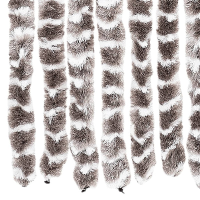 Zasłona przeciwko owadom, taupe i biel, 118x220 cm, szenil