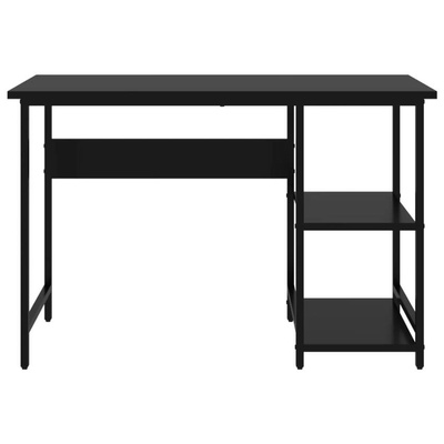 vidaXL Biurko komputerowe, czarne, 105x55x72 cm, MDF i metal