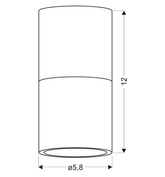 Oprawa sufitowa biało-różowa 1xGU10 Tuba Candellux 2273662