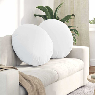 Poduszki na siedziska 2 pcs Biały ?80 x 29 cm tkanina