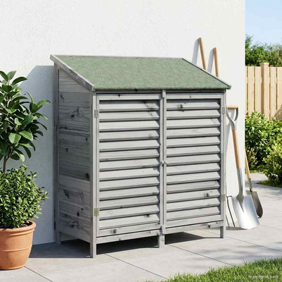 Shed ogrodowy Szary 106 x 56 x 113,5 cm Drewno Świerkowe