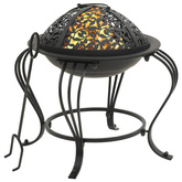 vidaXL Palenisko z pogrzebaczem, 49 cm, stal