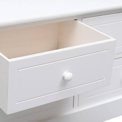 vidaXL Szafka pod TV, biała, 108x30x40 cm, drewno paulownia