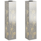 Słoneczna LED lampa na ścieżkę 2 pcs Srebrny Stal nierdzewna