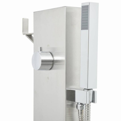 vidaXL Panel prysznicowy ogrodowy, 110 cm, stal nierdzewna