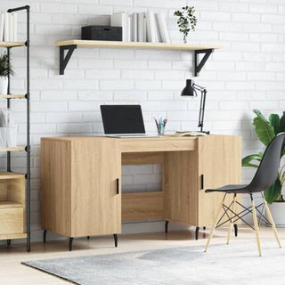 vidaXL Biurko, dąb sonoma, 140x50x75 cm, materiał drewnopochodny wariant 7