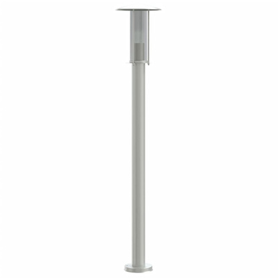 Lampa ogrodowa na słupku, srebrna, 100 cm, stal nierdzewna