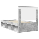 Ramka łóżka Szary beton 75 x 190 cm Lite drewno sosnowe