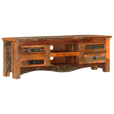vidaXL Szafka pod TV, 120x30x40 cm, lite drewno odzyskane