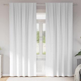 Firany blackout z kółkami 2 pcs Czysta Biała 245 x 140 cm