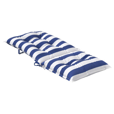 Poduszka na zewnątrz 6 pcs Niebieski i biały 120 x 50 x 7 cm