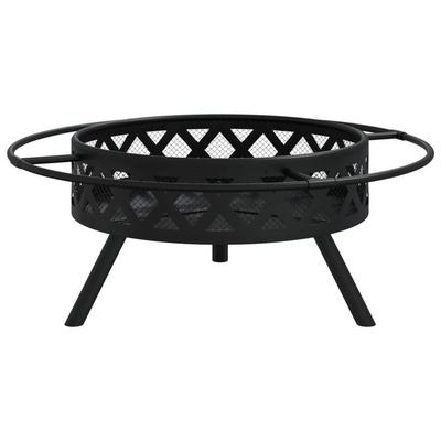 vidaXL Palenisko z pogrzebaczem, 70 cm, XXL, stal