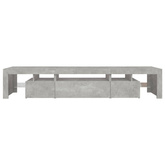 vidaXL Szafka pod TV z oświetleniem LED, szarość betonu 215x36,5x40 cm