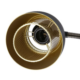 Aleksandria lampa stołowa  e14 klosz czarny+złoty