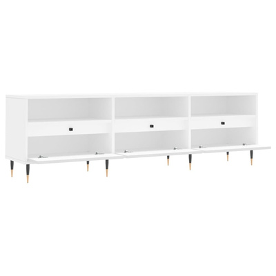 vidaXL Szafka pod TV, biała, 150x30x44,5 cm, materiał drewnopochodny wariant 5