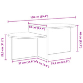 Stolik kawowy Stare drewno 100 x 50 x 40 cm Drewno inżynieryjne