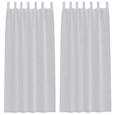 Firany Voile 2 pcs Jasnoszary 260 x 140 cm Poliester