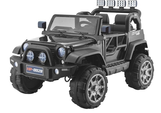 Auto na Akumulator Jeep HP012 Dla Dzieci Światła LED MP3 Czarne