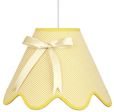 Lampa wisząca z abażurem Lola żółta do sypialni i pokoju dziecięcego