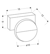Kinkiet łazienkowy biały lampa LED 3W 4000K Sing Candellux 21-72795