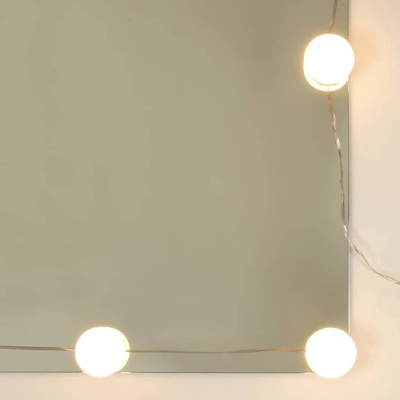 Szafka z lustrem i oświetleniem LED, dąb sonoma, 90x31,5x62 cm