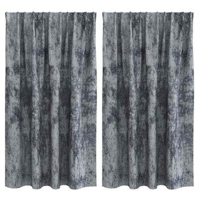 Zasłony z weluru 2 pcs Srebrnoszary 140 x 140 cm Aksamit
