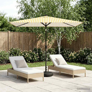 Parasol ogrodowy z oświetleniem LED i podstawą 200 x 300 cm